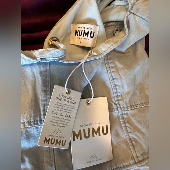 SEA SPRITZ, LONDON LACE ME UP DENIM DRESS. SHOW ME YOUR MUMU. LARGE. NWT - Picture 7 of 7